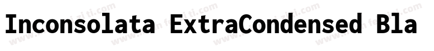 Inconsolata ExtraCondensed Black字体转换